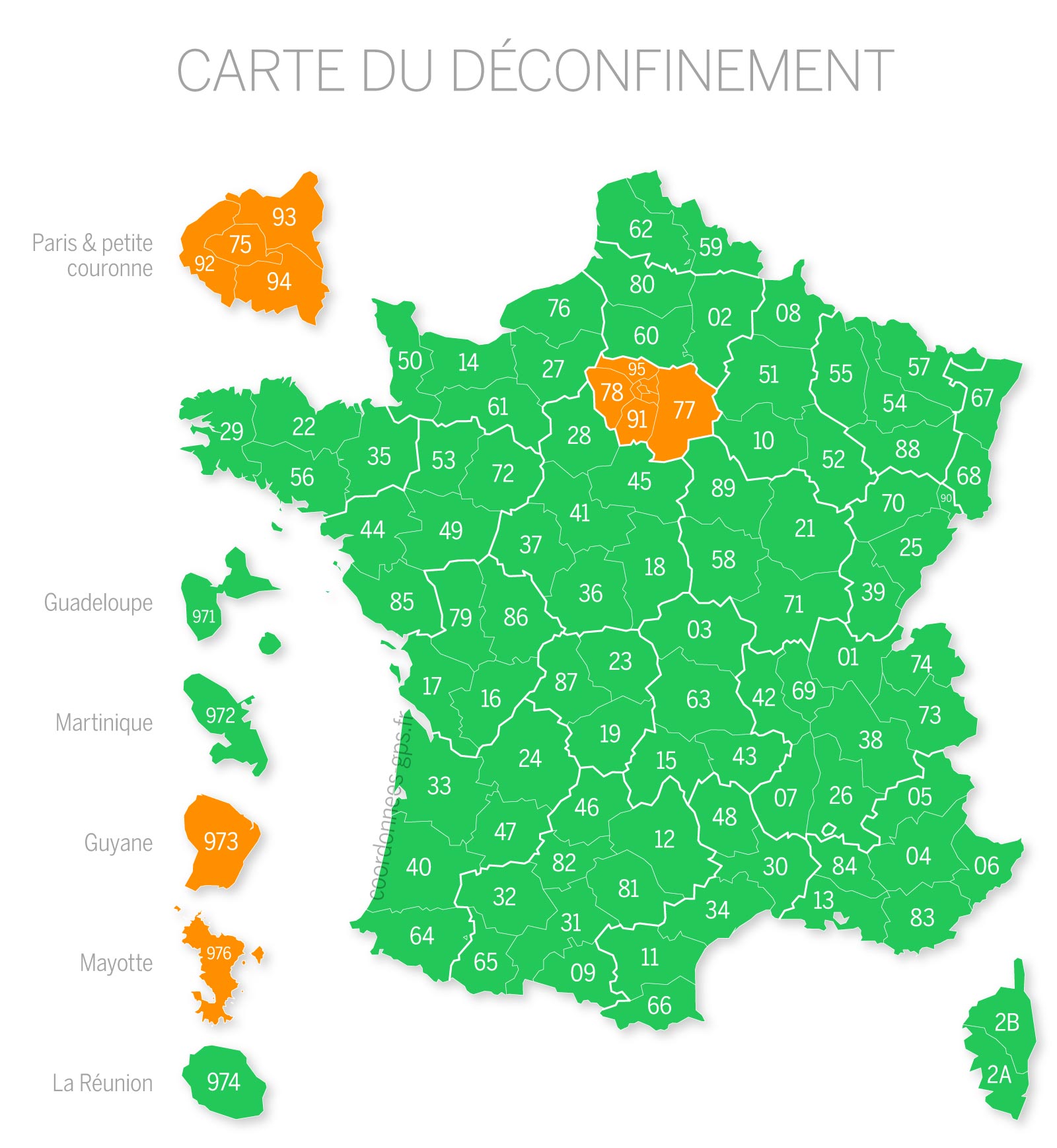 Carte deconfinement par departement